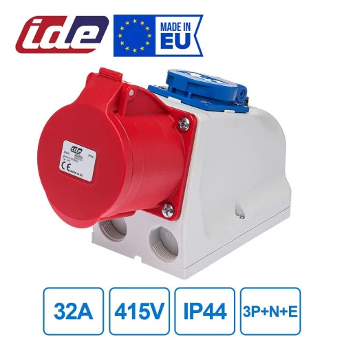 Розетка настінна силова з механічним блокуванням ide 16a 415В 3p+e ip66 Червоний (Копировать) Розетка настінна силова з механічним блокуванням ide 16a 415В 3p+e ip66 Червоний (Копировать)